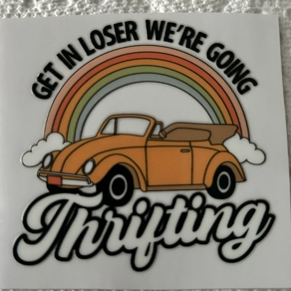Thrifting Cup Decal D74